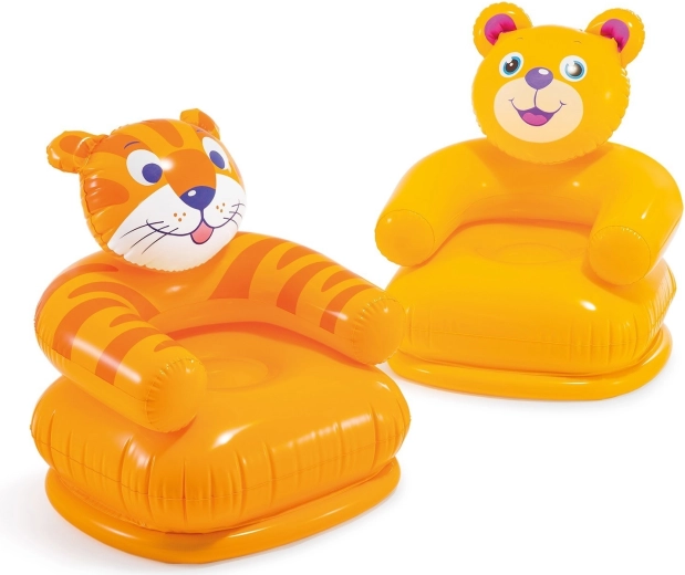 Fauteuil gonflable pour enfants Animaux joyeux 65 × 64 cm Intex