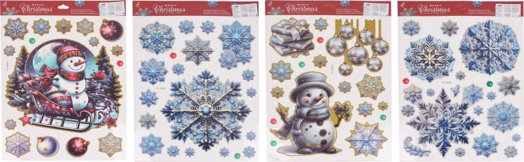 Décoration de fenêtre de Noël 30 × 42 cm - 1 pièce