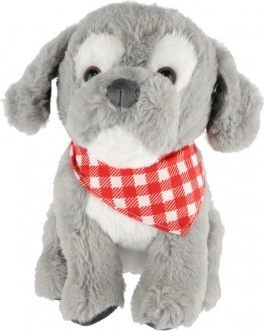 chien en peluche Azorek gris 26 cm