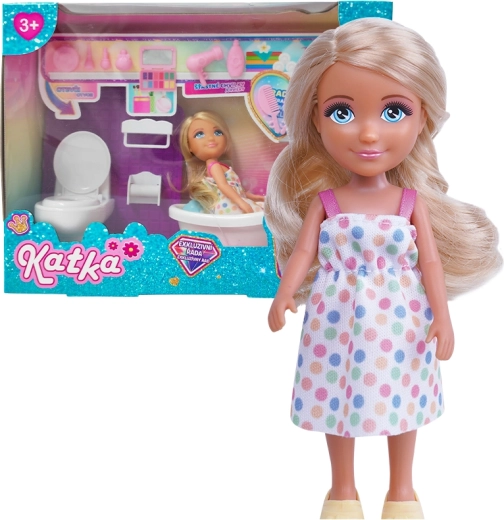 Poupée Katka avec salle de bain et accessoires