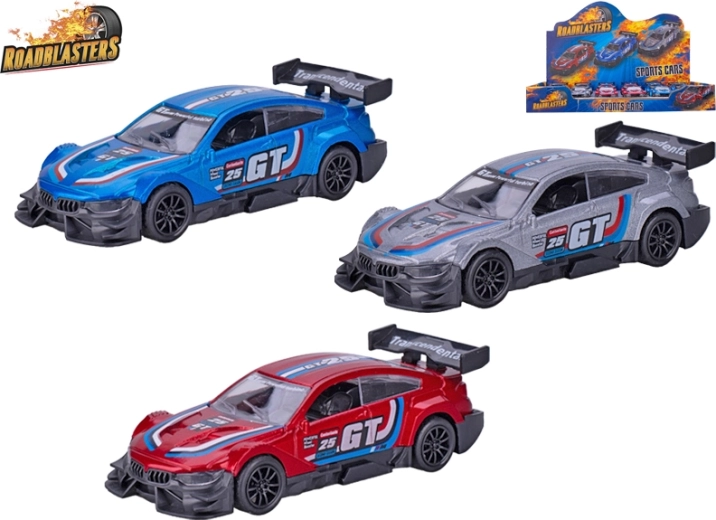 Modèle de voiture de sport en métal Roadblasters à rétrofriction 11,5 cm