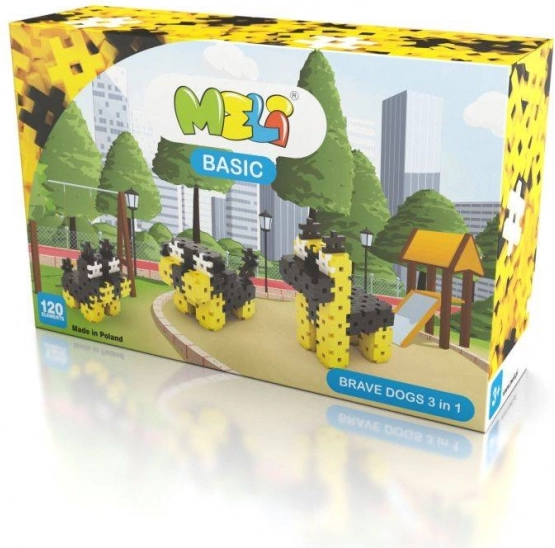 Blocs de construction Meli Basic Chiens Courageux 3 en 1 120 pcs