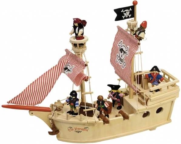 Bateau pirate en bois Tidlo