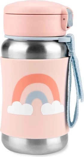 Skip Hop Spark Style bouteille en acier inoxydable avec paille arc-en-ciel 350 ml
