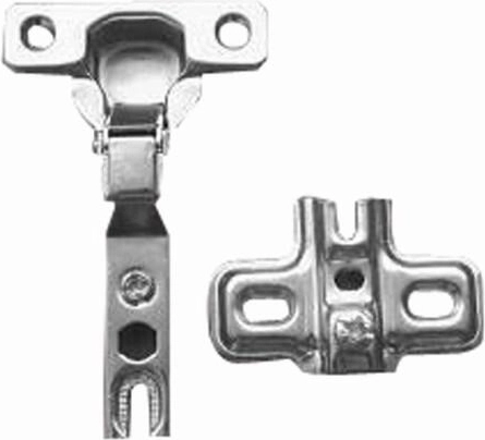 Charnière MINI B semi-recouvrante avec embase à clip RDK-03B