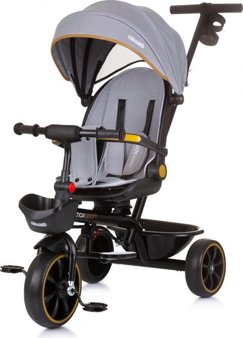 Tricycle avec auvent Max Sport 2-en-1 – Gris cendré