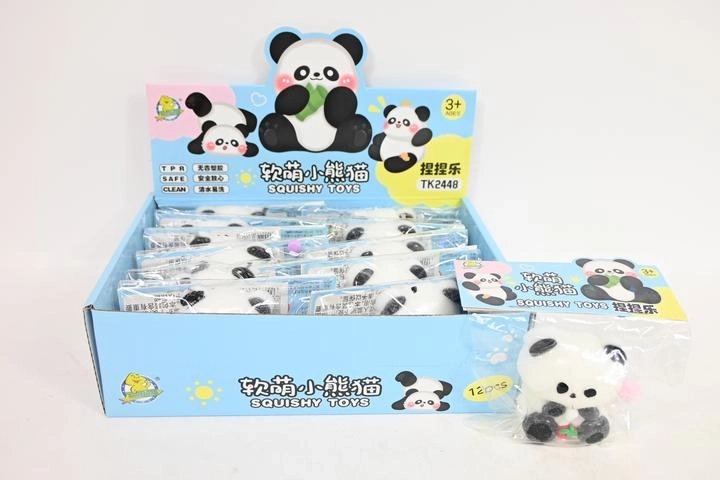 Balle anti-stress panda à presser