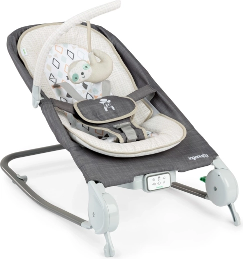Ingenuity transat de massage vibrant Happy Belly Rock-to-Bounce Parker 0–9 kg