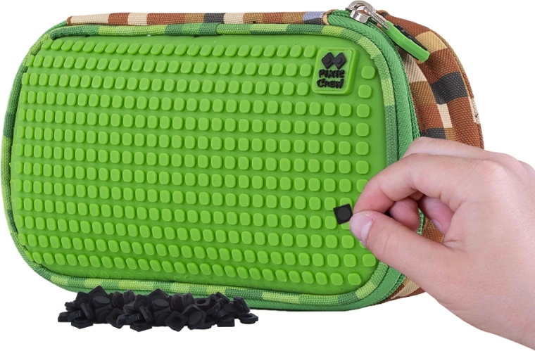 Trousse scolaire PIXIE CREW verte avec grand panneau