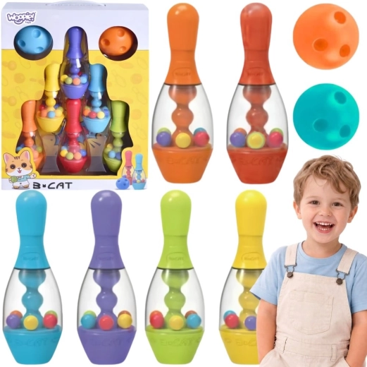 Quilles sensorielles pour enfants Woopie - 8 pièces