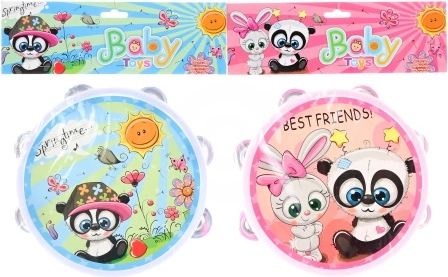 Tambourin pour enfants avec animaux - 1 pièce