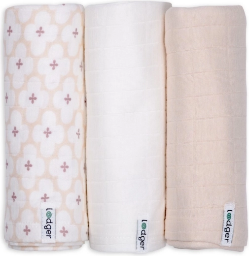 Lodger langes en mousseline de coton Swaddler solid matcha powder, 70 x 70 cm (3 pcs)