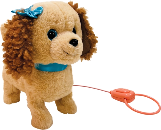 Chien en peluche Moly avec laisse