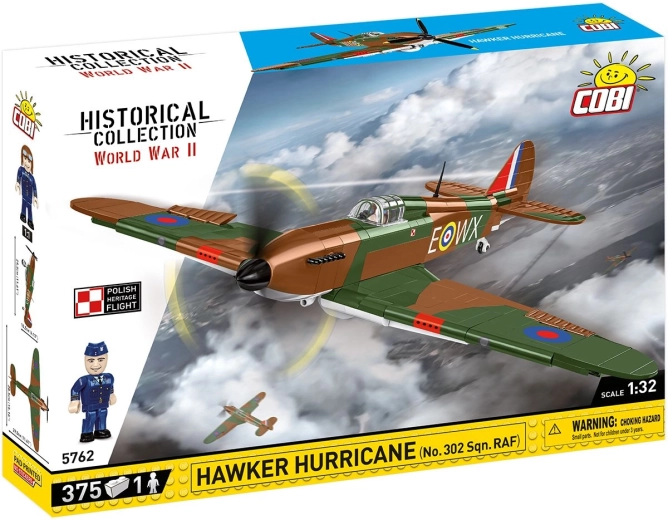 Maquette Cobi Hawker Hurricane No. 302 Sqn. RAF 1:32 (375 pièces)
