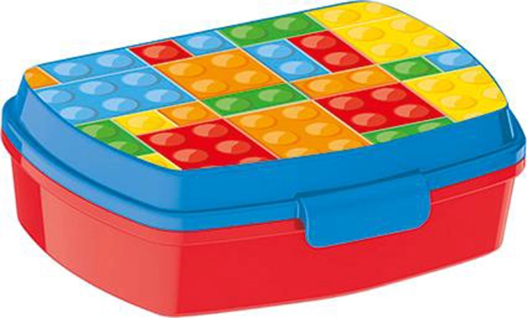 Boîte à goûter en plastique Cubes 17,5 × 14,5 × 6,5 cm