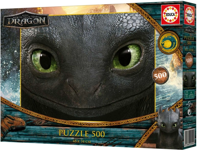 Puzzle Educa Dragons (Comment dresser votre dragon) 500 pièces