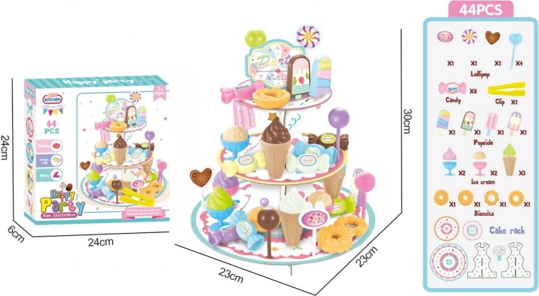 Click4Toys présentoir à trois niveaux pour confiseries avec accessoires
