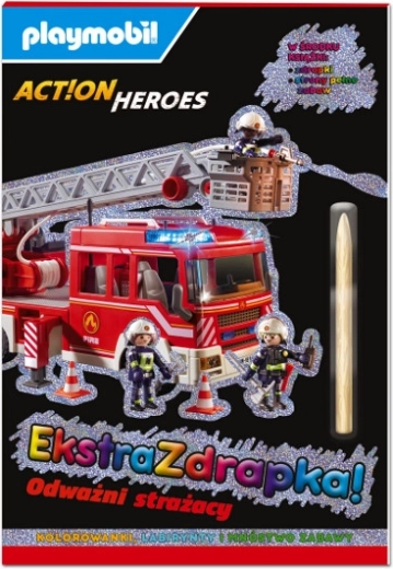 Playmobil Action Heroes – Livre à gratter Extra : Pompiers courageux