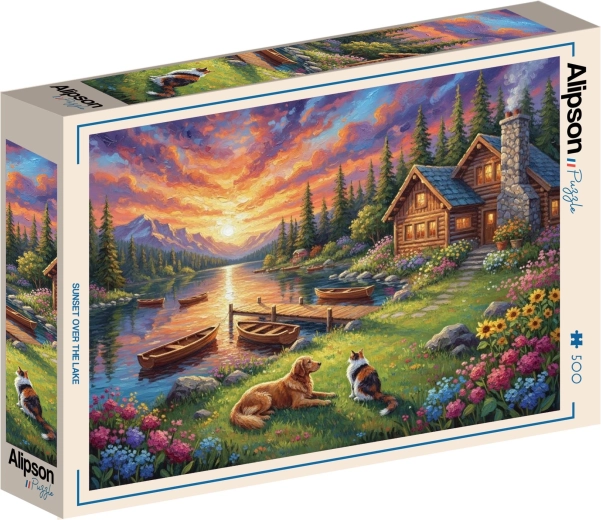 Puzzle Alipson « Coucher de soleil sur le lac » – 500 pièces