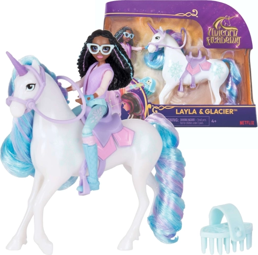 Unicorn Academy Layla et la licorne Glacier – set de jeu avec accessoires