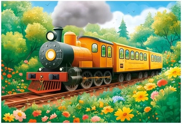 Castorland puzzle locomotive en été MAXI 40 pièces