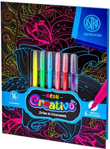Astra Creativo set de coloriage Neon Flowers