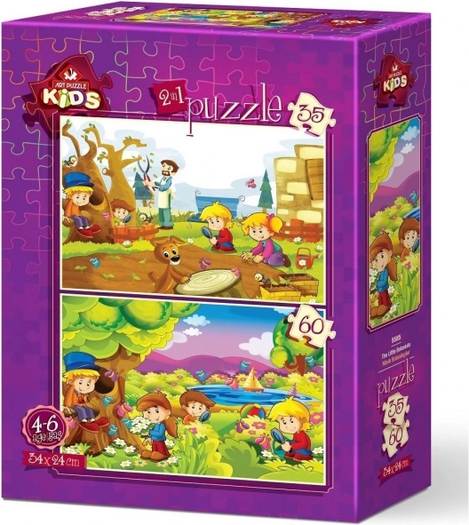 Puzzle Petits botanistes 35 et 60 pièces
