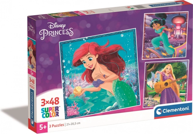 Puzzle DISNEY PRINCESS 3×48 pièces – CLEMENTONI