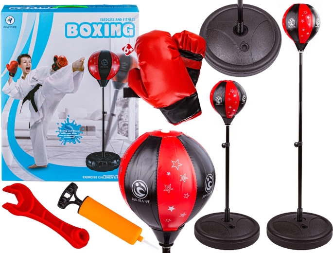 Set de boxe pour enfants avec support 120 cm