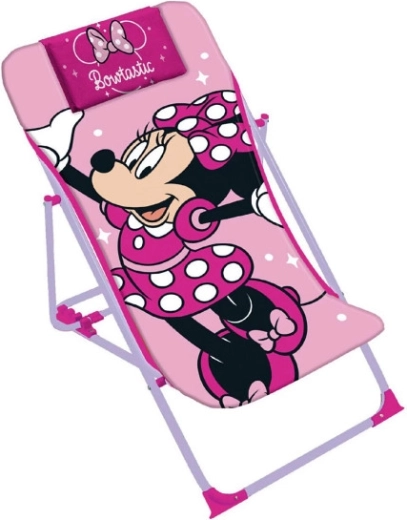Chaise longue pliante Minnie Mouse pour enfants