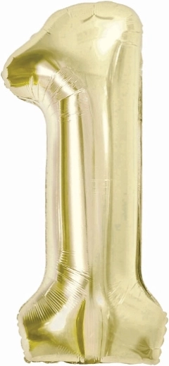 Ballon en aluminium chiffre 1 couleur champagne