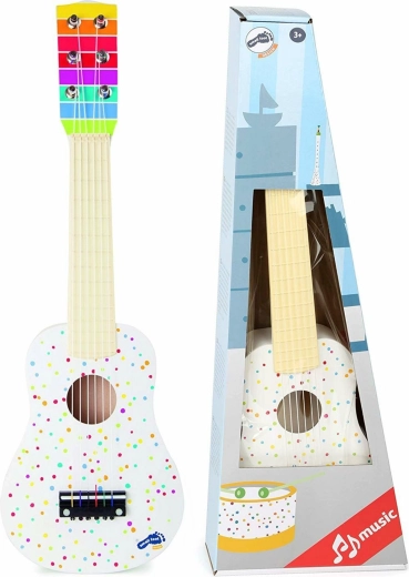 Small Foot guitare en bois à pois