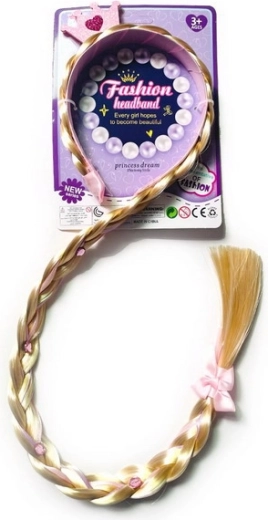 Serre-tête avec longue tresse 70 cm