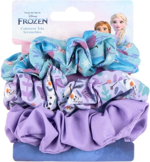 Set d’élastiques à cheveux en tissu Disney Frozen – La Reine des Neiges (3 pcs)
