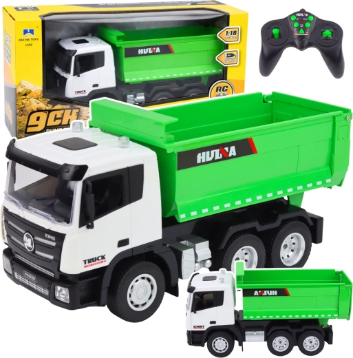 Camion-benne RC HUINA 1:18 vert
