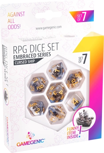 Dés multiformes RPG Gamegenic Embraced Series Cursed Ship – set de 7 pièces