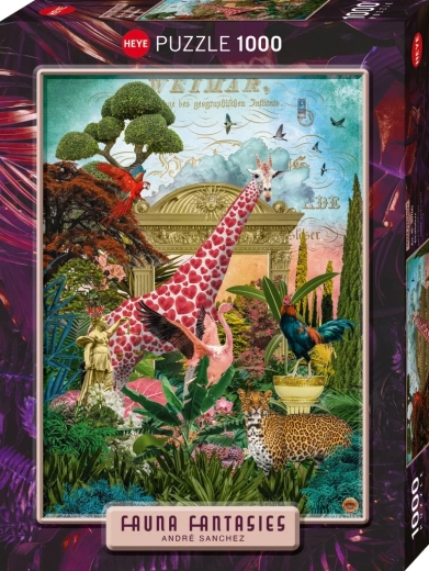 Puzzle Heye Fauna Fantasies : Amour des girafes, 1000 pièces