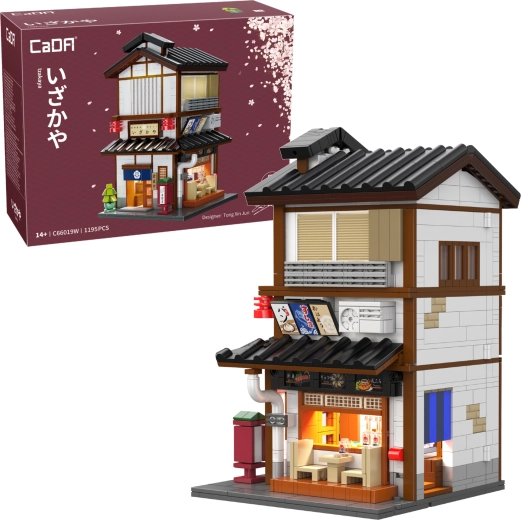 Jeu de construction CaDA izakaya japonaise avec éclairage LED, 1195 pièces