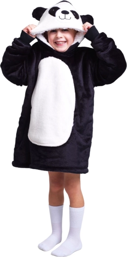 Cozy Noxxiez couverture à capuche chaude en forme de sweat pour enfants Panda