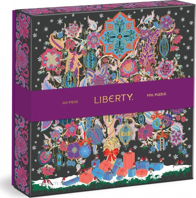 Puzzle carré Liberty : arbre de vie de Noël, 500 pièces