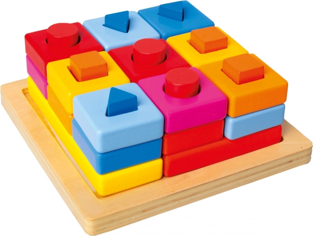 Bino formes à encastrer sur plateau coloré