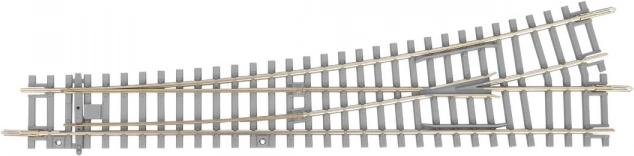 Aiguillage Piko gauche avec traverses en béton