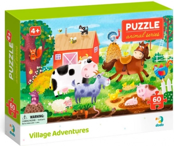 Dodo Puzzle Animaux – Aventure à la campagne, 60 pièces
