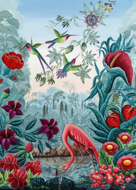Puzzle Jardin exotique : Paradis des oiseaux 1000 pièces