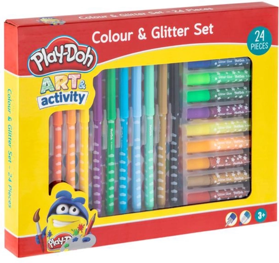 Set de couleurs et paillettes PLAY-DOH, 24 pcs