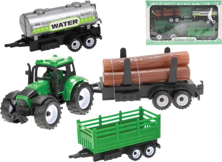 Tracteur à friction avec trois remorques