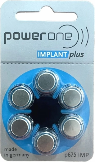 Piles pour appareils auditifs Varta Power One Implant Plus 675, 6 pcs