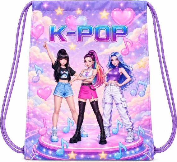 Sac à dos enfant K-Pop Demon Hunters violet 40 × 35 cm