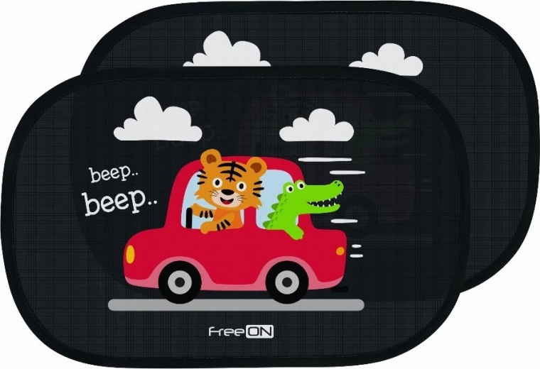 FreeON pare-soleil de voiture avec animaux, UPF 50+, 48 × 31 cm