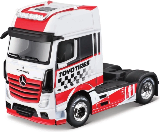 Maisto Mercedes-Benz Actros 1851 modèle rouge et blanc 1:64